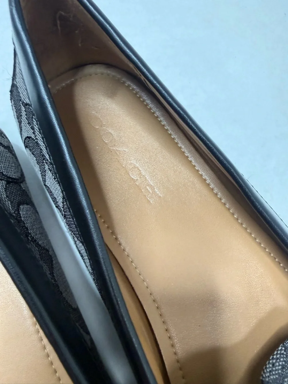 Coach Women's Black Signature Monogram Jacquard Loafers - Picture 4 of 10